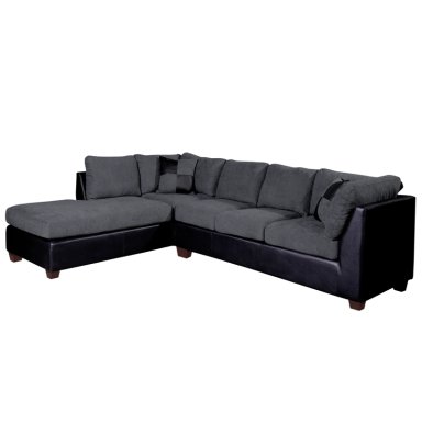 SOFÁ SECCIONAL LATAM HOME PADUA IZQUIERDO 5 CUERPOS GRIS TELA VELVET NEGRO - 4