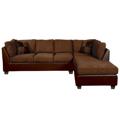 SOFÁ SECCIONAL LATAM HOME PADUA DERECHO 5 CUERPOS CHOCOLATE TELA VELVET - 2