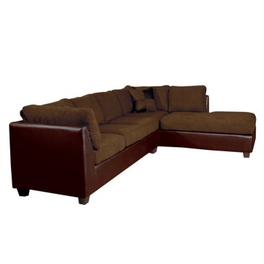 SOFÁ SECCIONAL LATAM HOME PADUA DERECHO 5 CUERPOS CHOCOLATE TELA VELVET - 3
