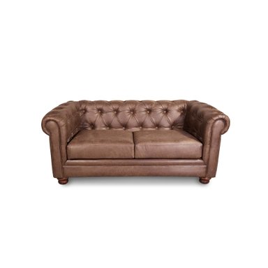 SOFA FLORENCIA 2C CUERO COLORADO CARAMELO - 2