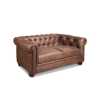 SOFA FLORENCIA 2C CUERO COLORADO CARAMELO - 3
