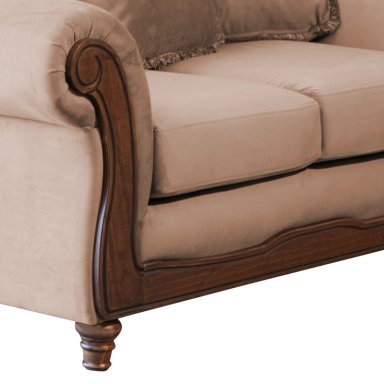 SOFA LATAM HOME RIMINI 3 CUERPOS BEIGE TELA VELVET - 4