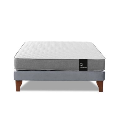 CAMA LATAM HOME ZEN BEST FULL TELA VELVET GRIS - 2