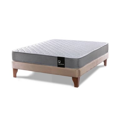 CAMA LATAM HOME ZEN BEST FULL TELA VELVET BEIGE - 2