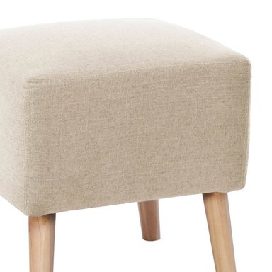 POUF BURDEOS LINO EN COLOR BLANCO - 2