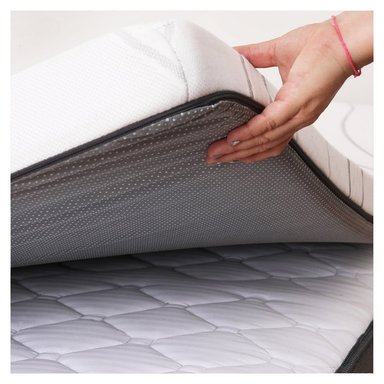 TOPPER LATAM HOME BLANCO LISO ZEN VISCO FULL 135X190X7 CM - 2