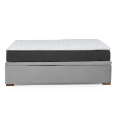 CAMA FUNCIONAL BOXET 2 PLAZAS BASE DIVIDIDA COLCHON RESORTES NEW TOP FUNDA LAVABLE GRIS - 7