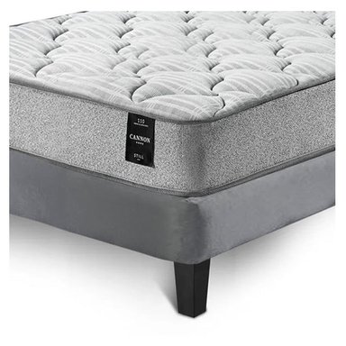 COMBO CAMA CANNON 1,5 PLAZA TEXTIL + RESPALDO TELA GRIS - 3