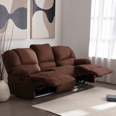 BERGERE PERUGIA RECLINABLE 3 CUERPOS CUERO KENTUCKY - 1
