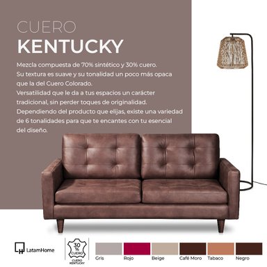 BERGERE PERUGIA RECLINABLE 3 CUERPOS CUERO KENTUCKY - 8