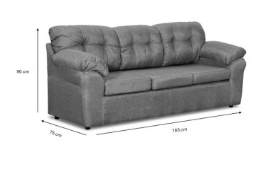 LIVING POLONIA  3C+2 POUF TELA - 3