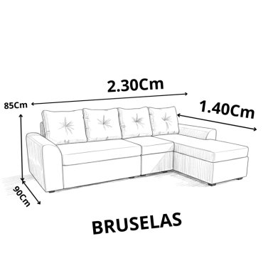 SECCIONAL MODULAR BRUSELAS 4.1 FELPA - 3