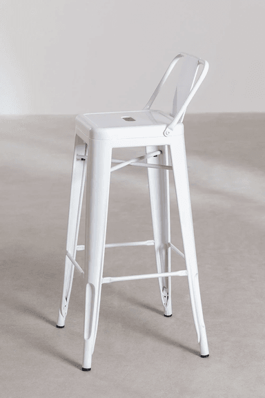 TABURETE TOLIX CLASICO EN COLOR BLANCO 66CM - 2