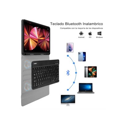 FUNDA CON TECLADO JOIGO PARA IPAD AIR 13 M2 2024 NEGRO - 8