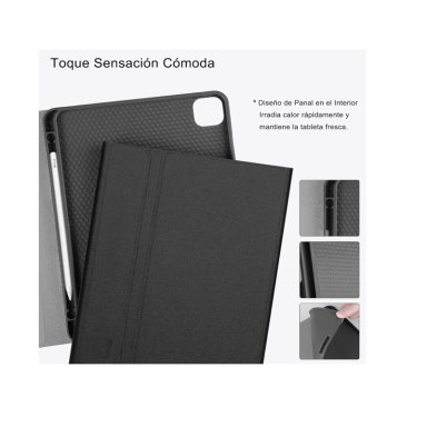 FUNDA CON TECLADO JOIGO ESPAÑOL PARA IPAD AIR 13 M2 2024 ROSADO - 3