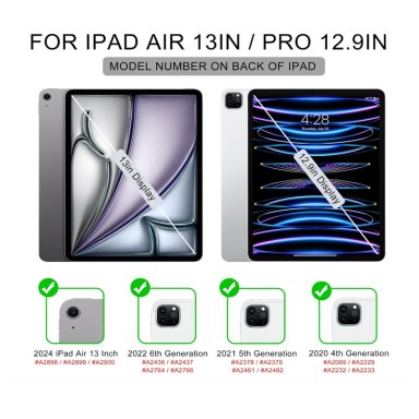 FUNDA CON TECLADO JOIGO ESPAÑOL PARA IPAD AIR 13 M2 2024 ROSADO - 7