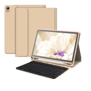 FUNDA CON TECLADO ESPAÑOL PARA IPAD AIR 13 M2 2024 DORADO - 1