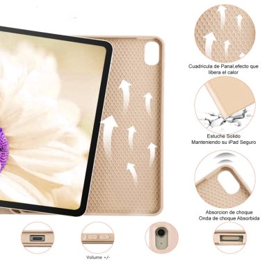 FUNDA CON TECLADO ESPAÑOL PARA IPAD AIR 13 M2 2024 DORADO - 7