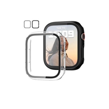 CARCASA PROTECTOR CON LAMINA COMPATIBLE CON APPLE WATCH 49MM TRANSAPARENTE - 1