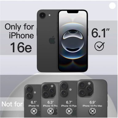 CARCASA ANTIGOLPES COMPATIBLE CON IPHONE 16E NEGRO - 2