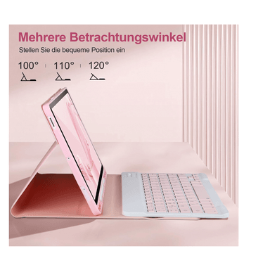 FUNDA CON TECLADO ESPAÑOL PARA SAMSUNG TAB S9 FE 10.9 ROSADO - 4