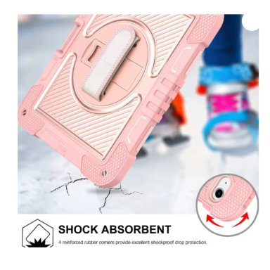 FUNDA ARMADURA ANTIGOLPE 360 PARA IPAD AIR 11 M2 ROSADO - 2