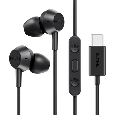AUDIFONOS CON CABLE ALAMBRICOS PHILIPS CONECTOR USB-C NEGRO - 1