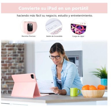FUNDA CON TECLADO ESPAÑOL PARA IPAD AIR 11 M4 2026 LILA - 2