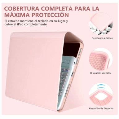 FUNDA CON TECLADO ESPAÑOL PARA IPAD AIR 11 M4 2026 LILA - 4