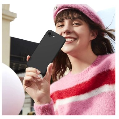 CARCASA ANTIGOLPES COMPATIBLE CON IPHONE 17E GOMA NEGRO - 5