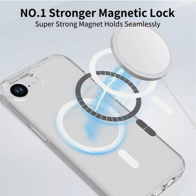CARCASA TRANSPARENTE PARA IPHONE 17E COMPATIBLE CON MAGSAFE - 3