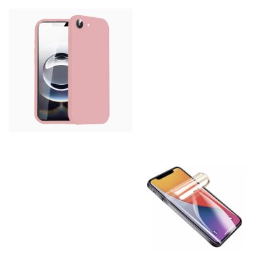 CARCASA FUNDA LAMINA DE CLEAR COMPATIBLE CON IPHONE 17E ROSADO - 1