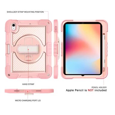 FUNDA ARMADURA 360 MICA MATTE PARA IPAD AIR 11 M2 2024 ROSADO - 3