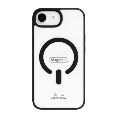 CARCASA MATTE COMPATIBLE CON IPHONE 17E  MAGSAFE NEGRO - 1