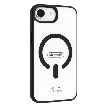 CARCASA MATTE COMPATIBLE CON IPHONE 17E  MAGSAFE NEGRO - 5
