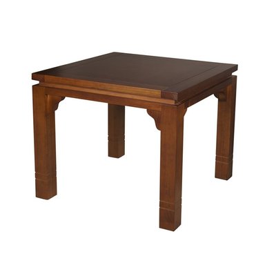 JUEGO DE COMEDOR AMELIA CUADRADA 4 SILLAS MADERA COLOR MIEL TAPIZ CAFÉ JASPEADO - 8