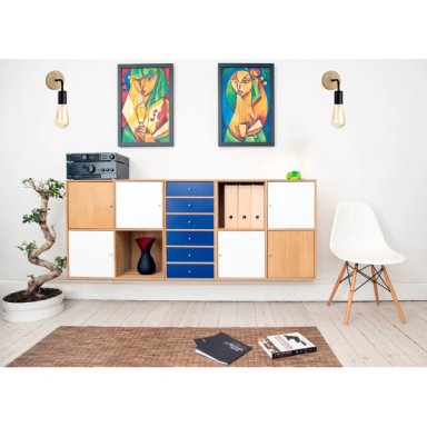 PACK 2 APLIQUES PARED METAL MADERA VINTAGE INDUSTRIAL - 4