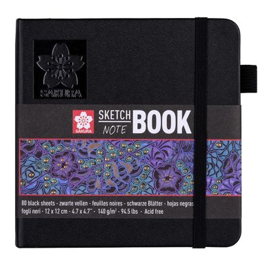 CROQUERA SAKURA 80HJ 140GR NEGRO 12X12CM - 1