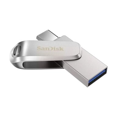 PENDRIVE SANDISK ULTRA DUAL DRIVE LUXE 128GB PLATA - 2