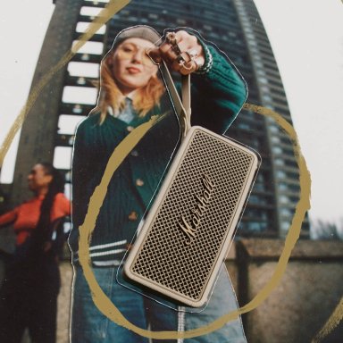 PARLANTE BLUETOOTH MARSHALL MIDDLETON II CREMA - 5