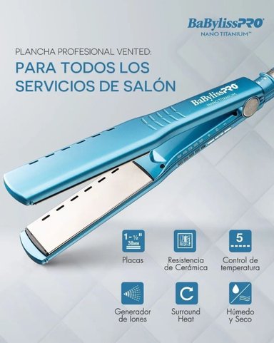 PLANCHA IONICA WET DRY 38MM BABYLISSPRO - 4