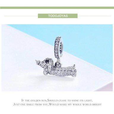 CHARM DIJE PLATA 925 MINI PERRO DACHSHUND - 3