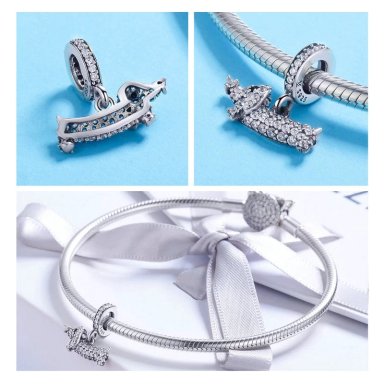 CHARM DIJE PLATA 925 MINI PERRO DACHSHUND - 4