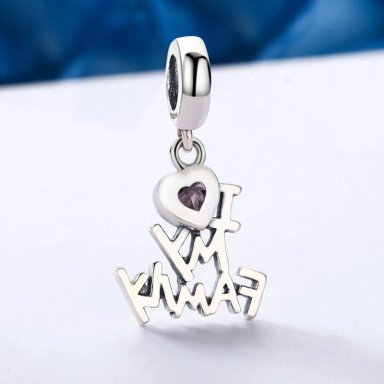 CHARM DIJE PLATA 925 AMO A MI FAMILIA - 7