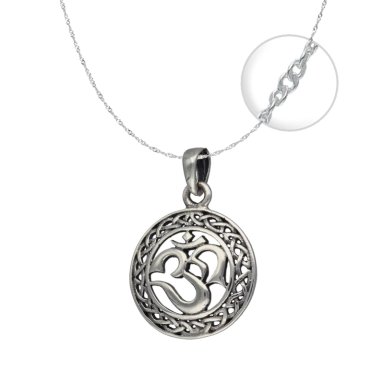 COLLAR TODOJOYAS PLATA 925 YOGA 3O OM - 1