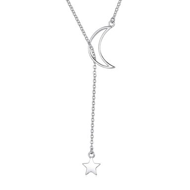 COLLAR TODOJOYAS PLATA 925 LUNA Y ESTRELLA - 1