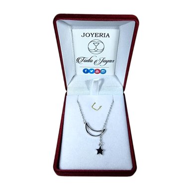 COLLAR TODOJOYAS PLATA 925 LUNA Y ESTRELLA - 2