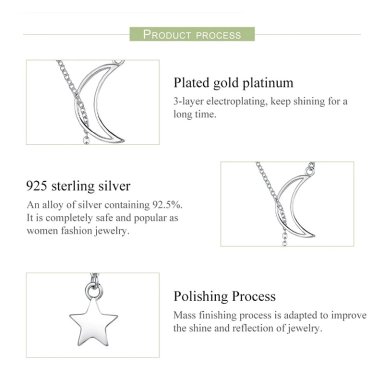 COLLAR TODOJOYAS PLATA 925 LUNA Y ESTRELLA - 3