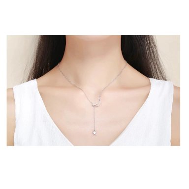 COLLAR TODOJOYAS PLATA 925 LUNA Y ESTRELLA - 5
