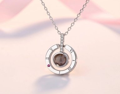 COLLAR TODOJOYAS ENCHAPADO EN PLATA COLGANTE TE AMO EN 100 IDIOMAS PLATEADO - 4